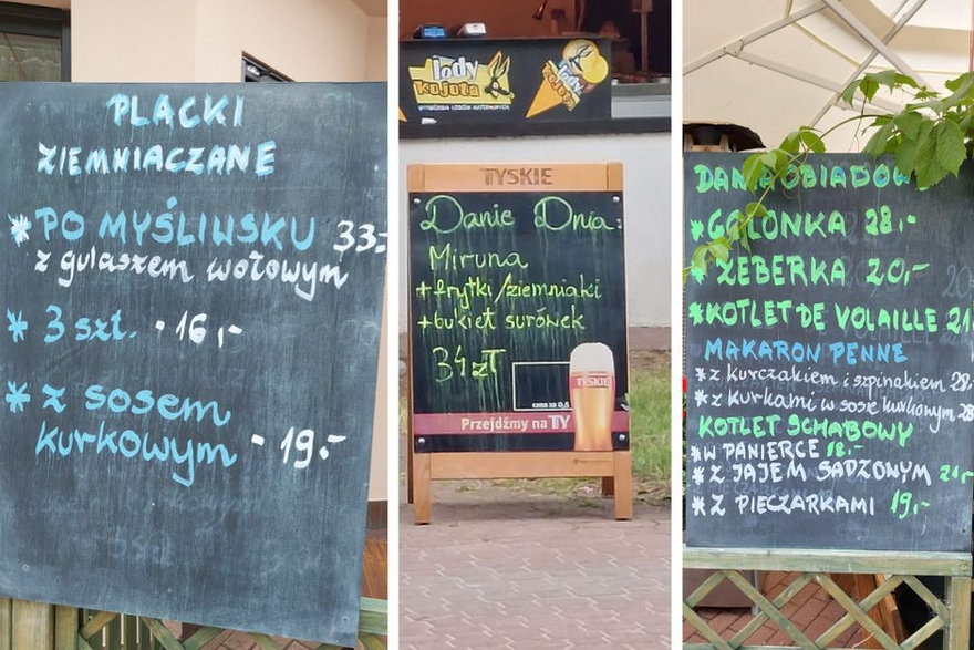 Przykładowe ceny dań obiadowych we Władysławowie