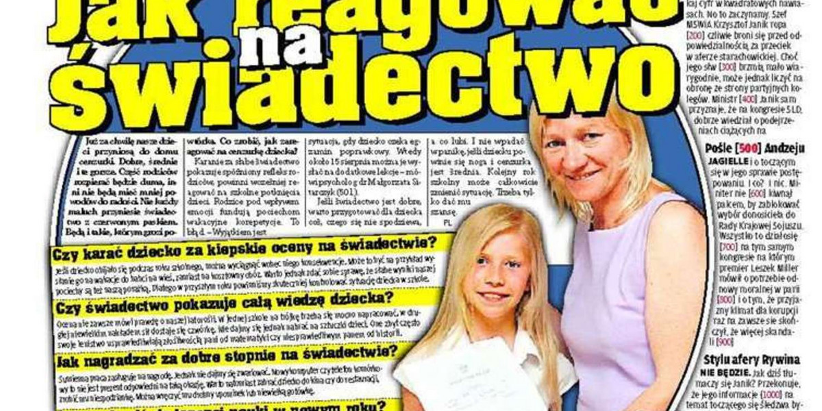 Jak zareagować na świadectwo