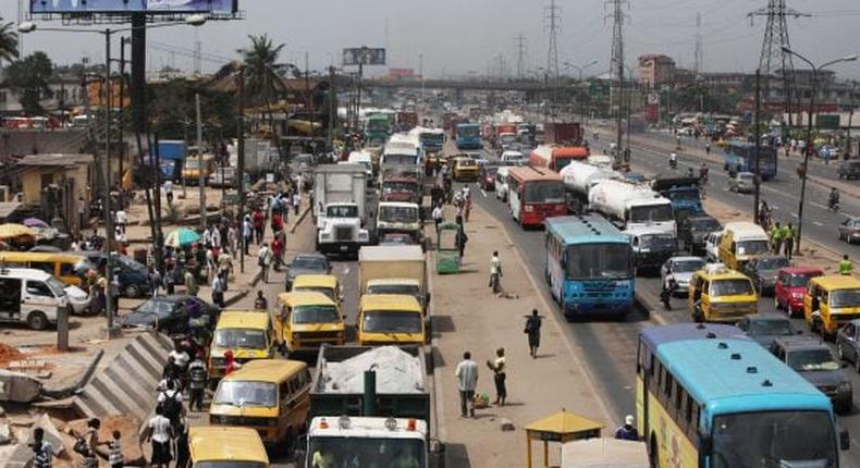 Un embouteillage sur un grand axe de Lagos, au Nigeria. (Photo d’illustration) © AP/Sipa/Sunday Alamba