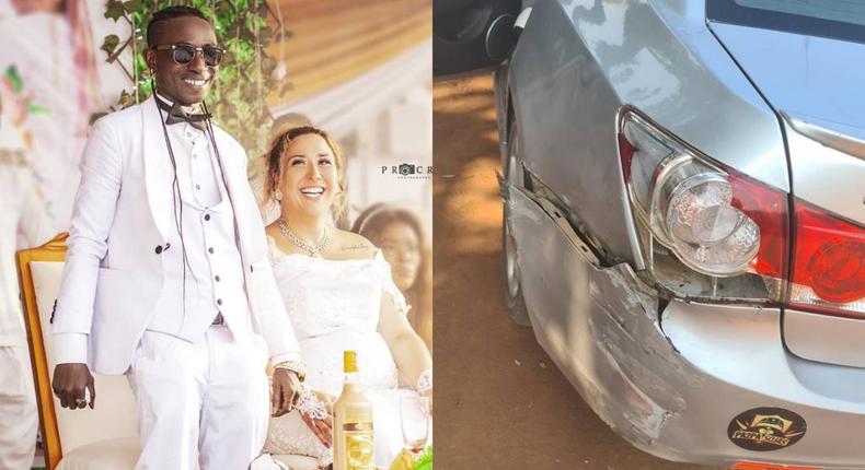 Patapaa and newly wedded wife invloved in an accident