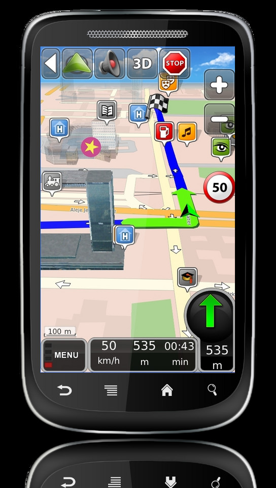 Smartfon Tecmobile Dual SIM z oprogramowaniem MapaMap Android