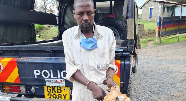 Nyandarua man vending samosas from Dogs