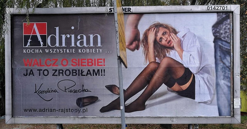 Plakat firmy Adrian z Karoliną Piasecką