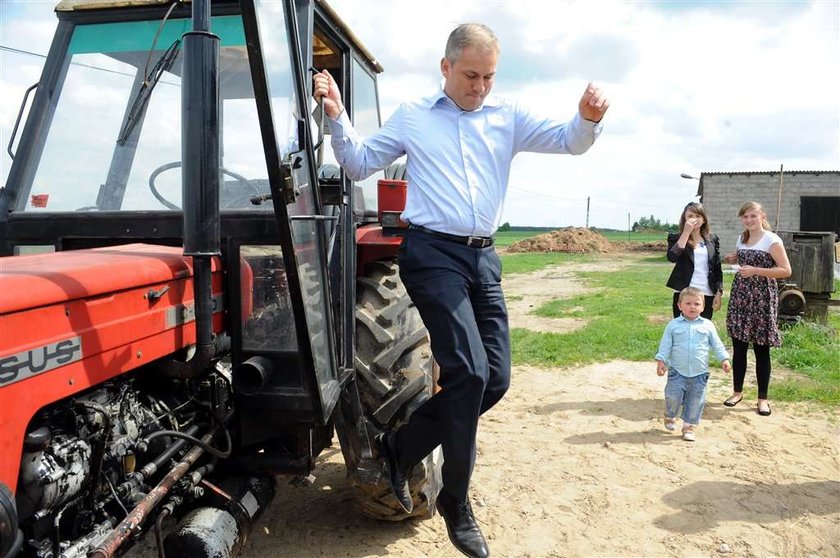 donald tusk, grzegorz napieralski, bieganie, jogging, dożynki