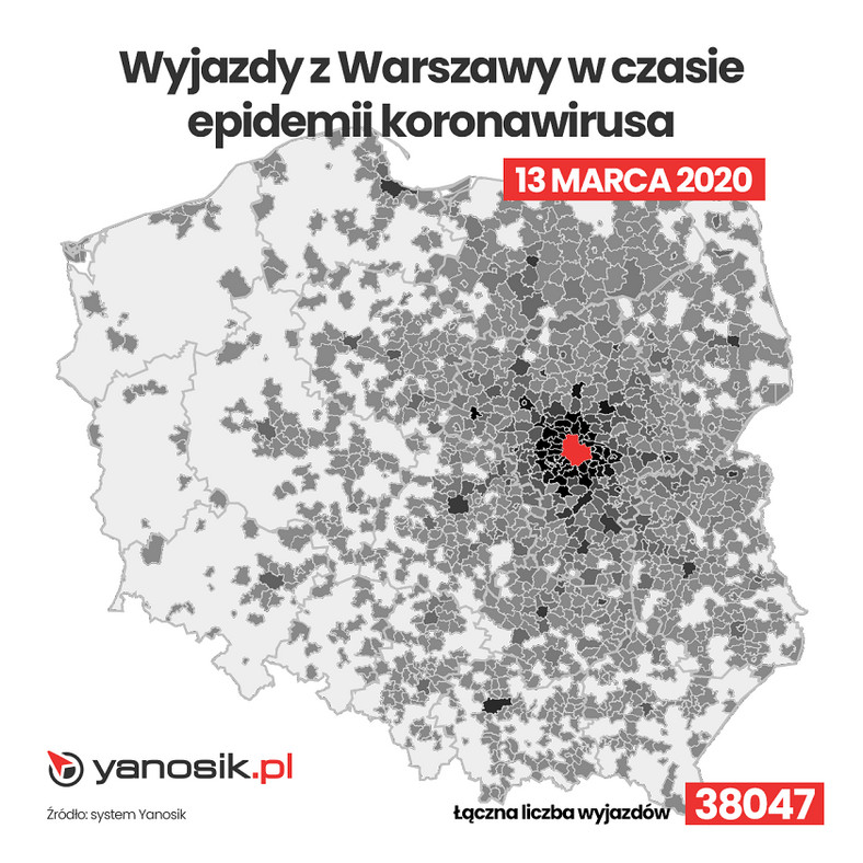 Wyjazdy z Warszawy w czasie pandemii - cz 2