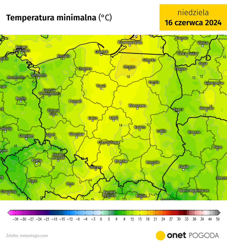 Noc zapowiada się umiarkowanie ciepło