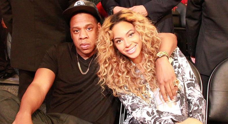 Beyoncé and Jay Z during the NBA All-Star Game in February 2013