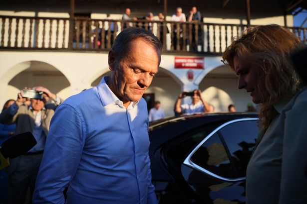 Donald Tusk po spotkaniu w Jaktorowie