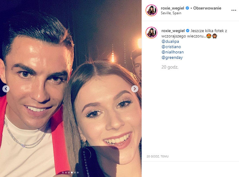 Roksana Węgiel zrobiła sobie "selfie" z Cristiano Ronaldo