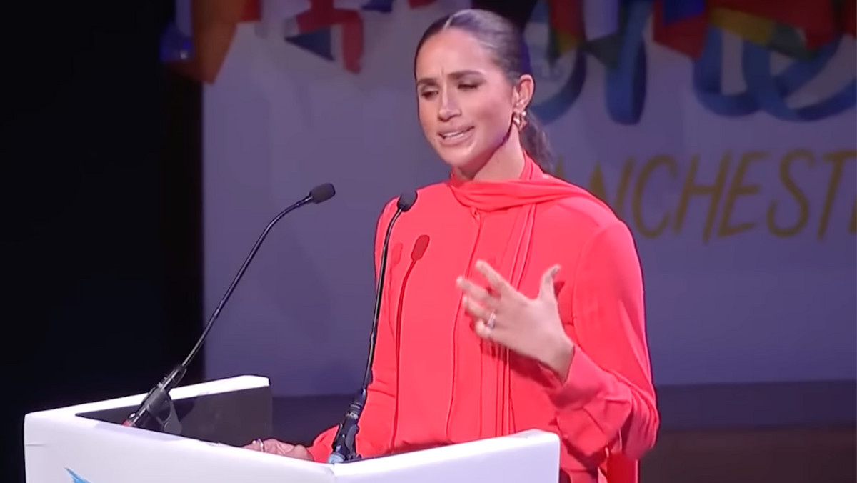 Meghan Markle wyśmiana za przemowę. Poszło o jedno słowo [WIDEO]