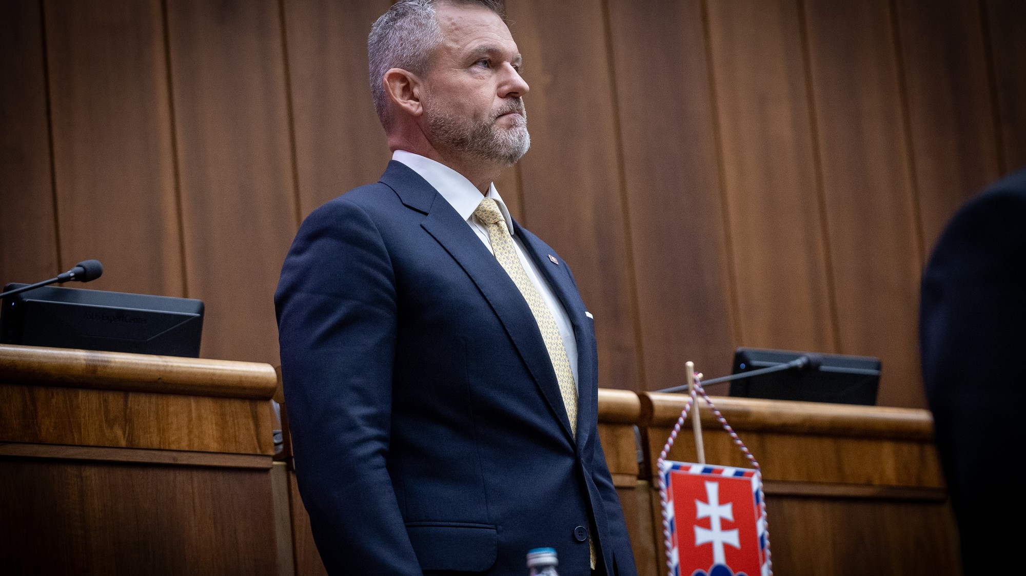 Peter Pellegrini počas svojho vystúpenia v Národnej rade SR