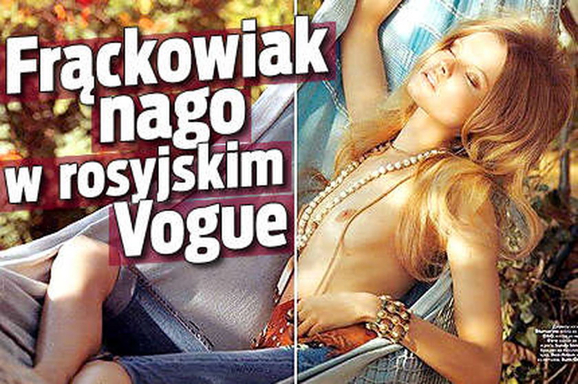 Frąckowiak nago w rosyjskim Vogue