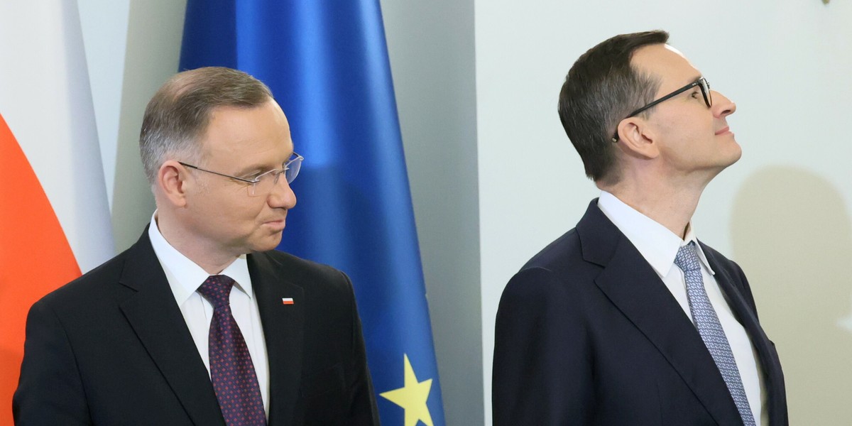 Prezydent Andrzej Duda i premier Mateusz Morawiecki