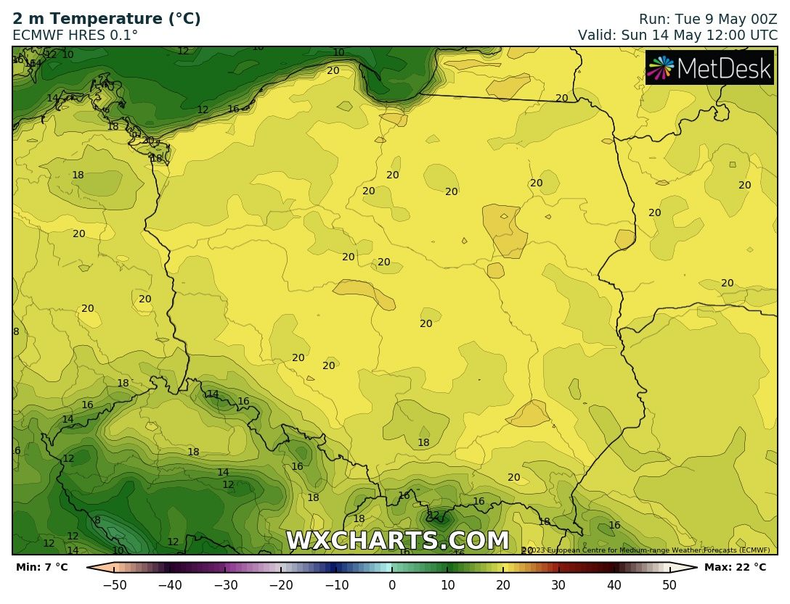 Jeszcze w tym tygodniu temperatura w większości kraju sięgnie, a nawet przekroczy 20 st. C