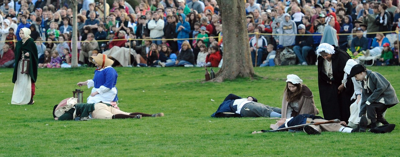 Rekonstrukcja bitwy pod Lexington z 1775 roku