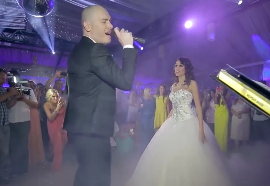 Mirko Gavrić i supruga Dragana na venčanju