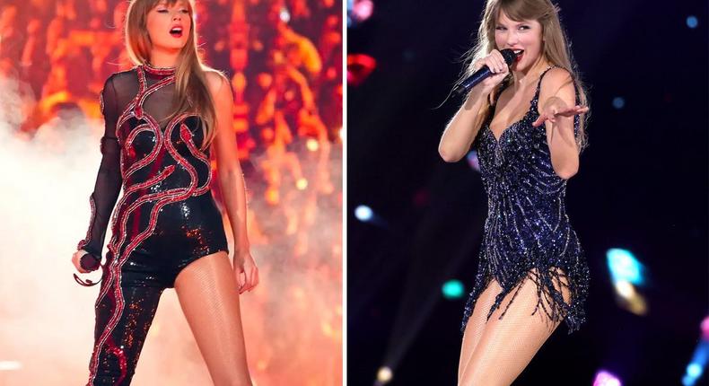 Taylor Swift wears multiple custom looks during The Eras Tour.Kevin Mazur/John Shearer/Contributor/Getty Images