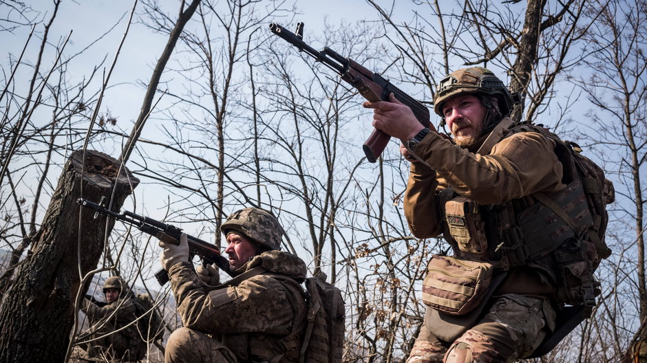 Ćwiczenia ukraińskich żołnierzy w obwodzie donieckim