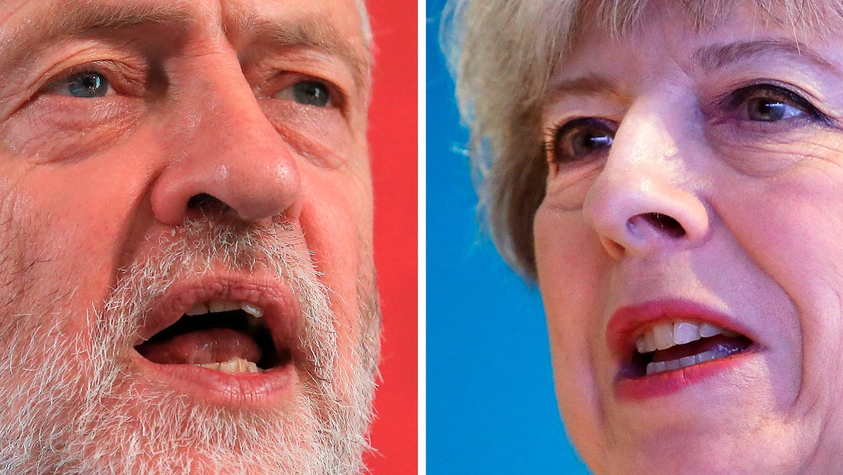 Jeremy Corbyn i Theresa May 