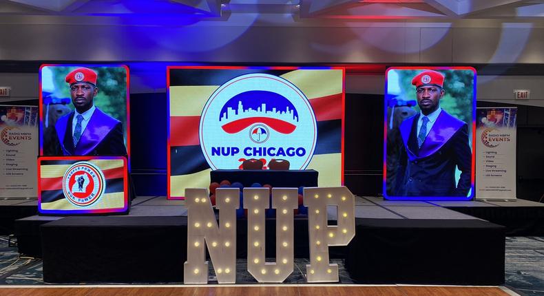 Bobi Wine spoke at the NUP convention in Chicago last weekend