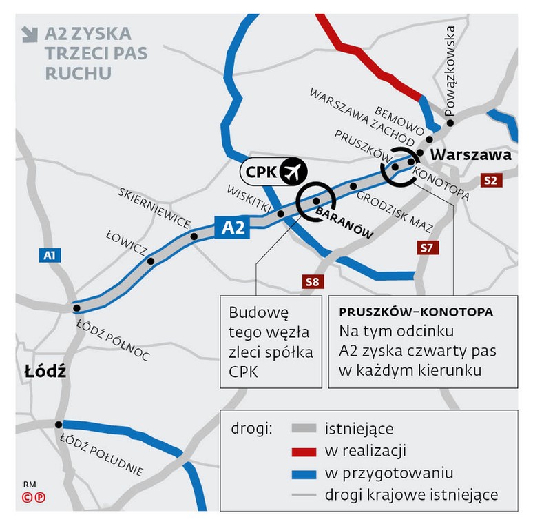 A2 zyska trzeci pas ruchu