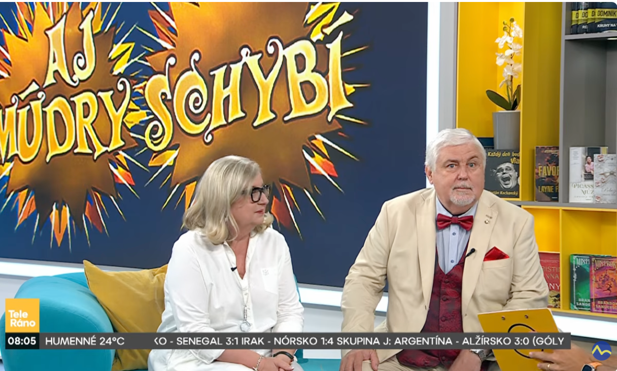 Elena Vacvalová a Oliver Andrásy v Teleráne. 