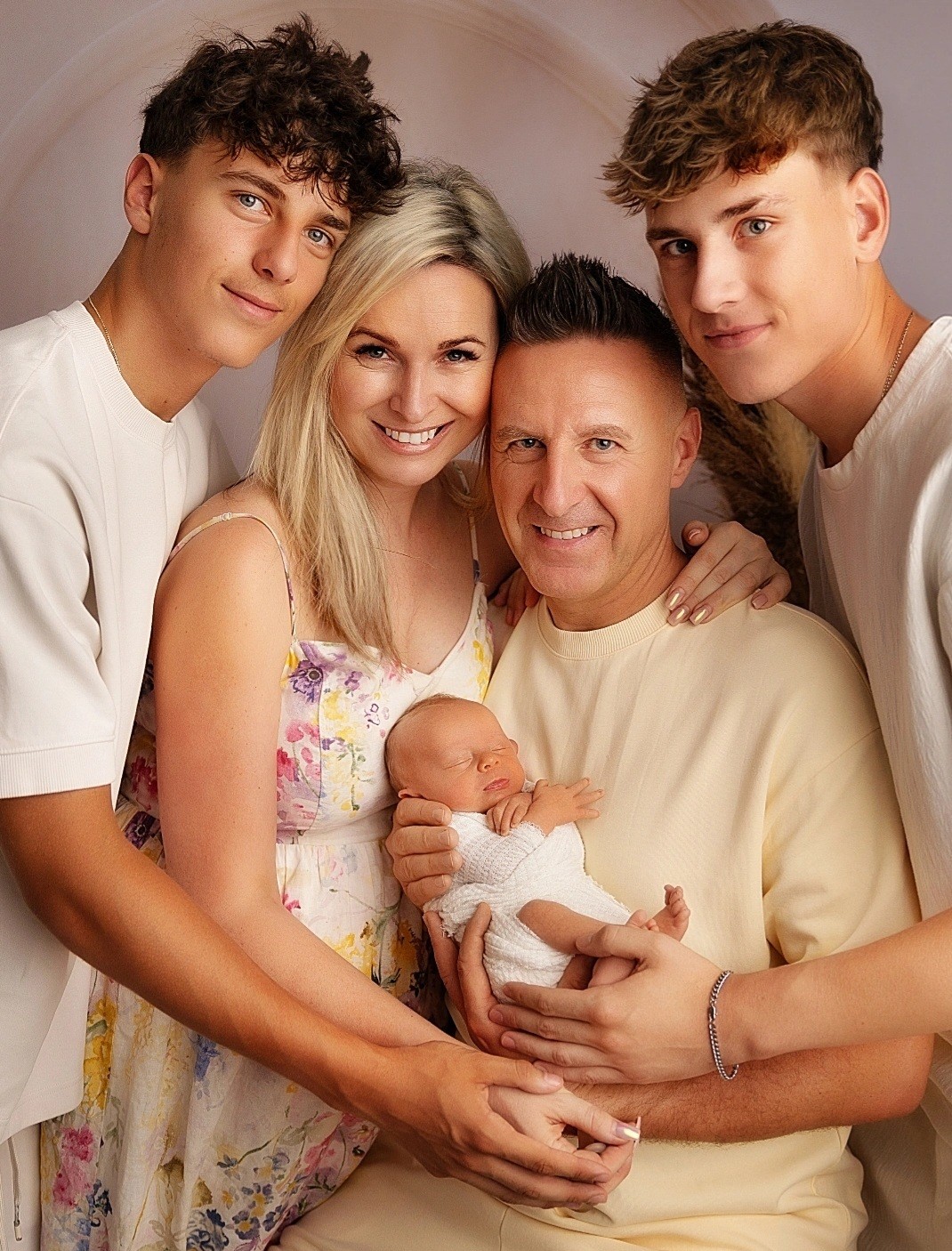 Michaela Kalaninová s rodinou. 