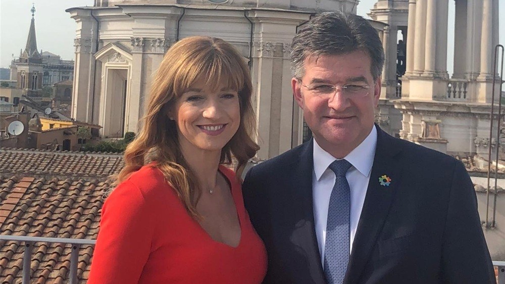 Jarmila Lajčáková-Hargašová s manželom.