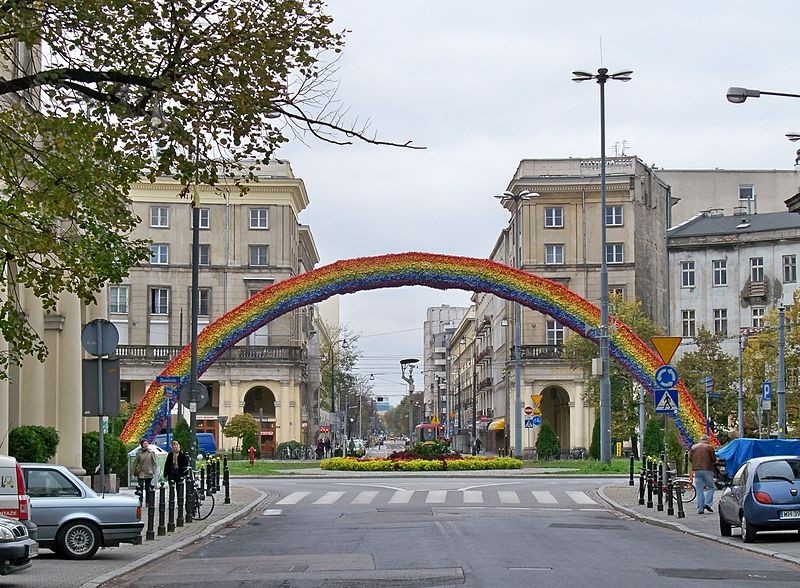 Tęcza na Placu Zbawiciela