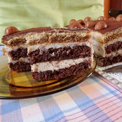 Gesztenyés tiramisu szelet