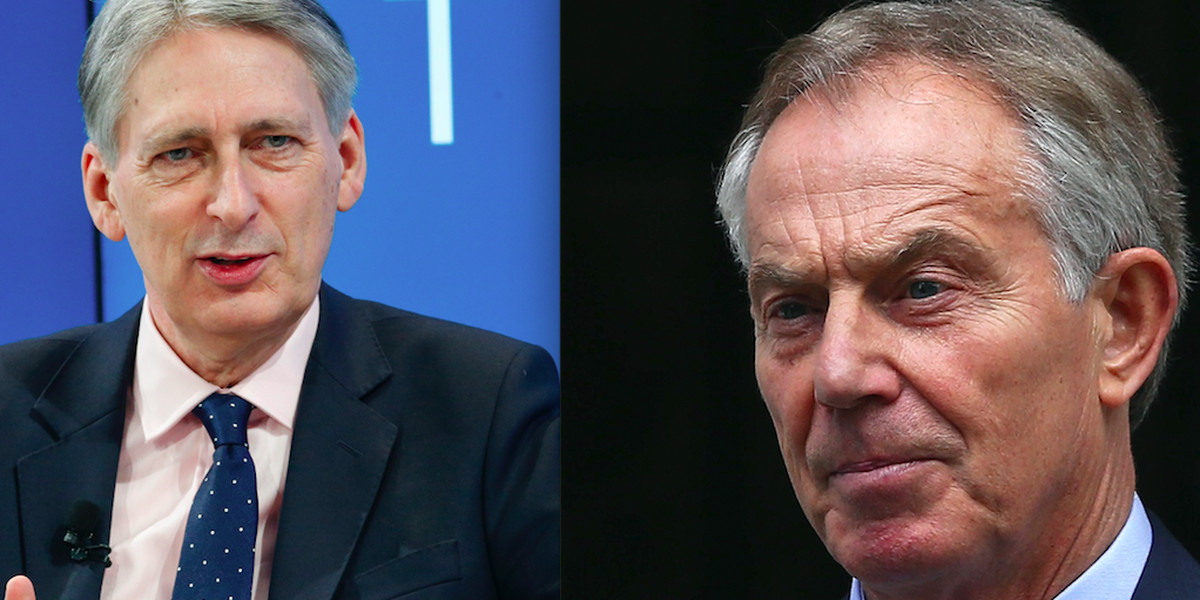 Chancellor Philip Hammond laid the blame for Brexit on Tony Blair