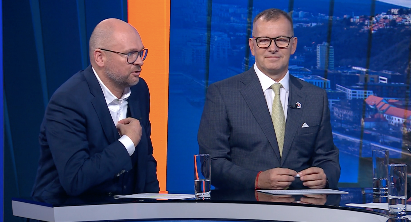 Richard Sulík a Boris Kollár v politickej relácii Na telo. 