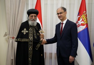 Đuro Macut sastao se sa poglavarom Koptske pravoslavne crkve, papom aleksandrijskim i patrijarhom stolice Svetog Marka Tavadrosom II