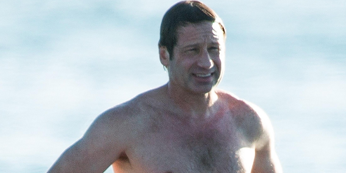 David Duchovny na plaży