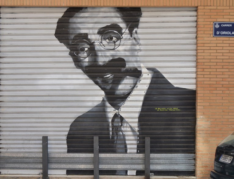 Groucho Marx na ulicy w hiszpańskiej Walencji