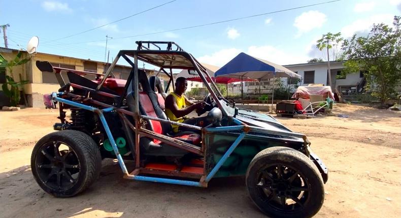 How Ghanaian mechanic Emmanuel Geraldo built his own car after dropping out of school