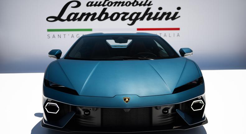 The Lamborghini Temerario at Monterey Car Week 2024.Lamborghini