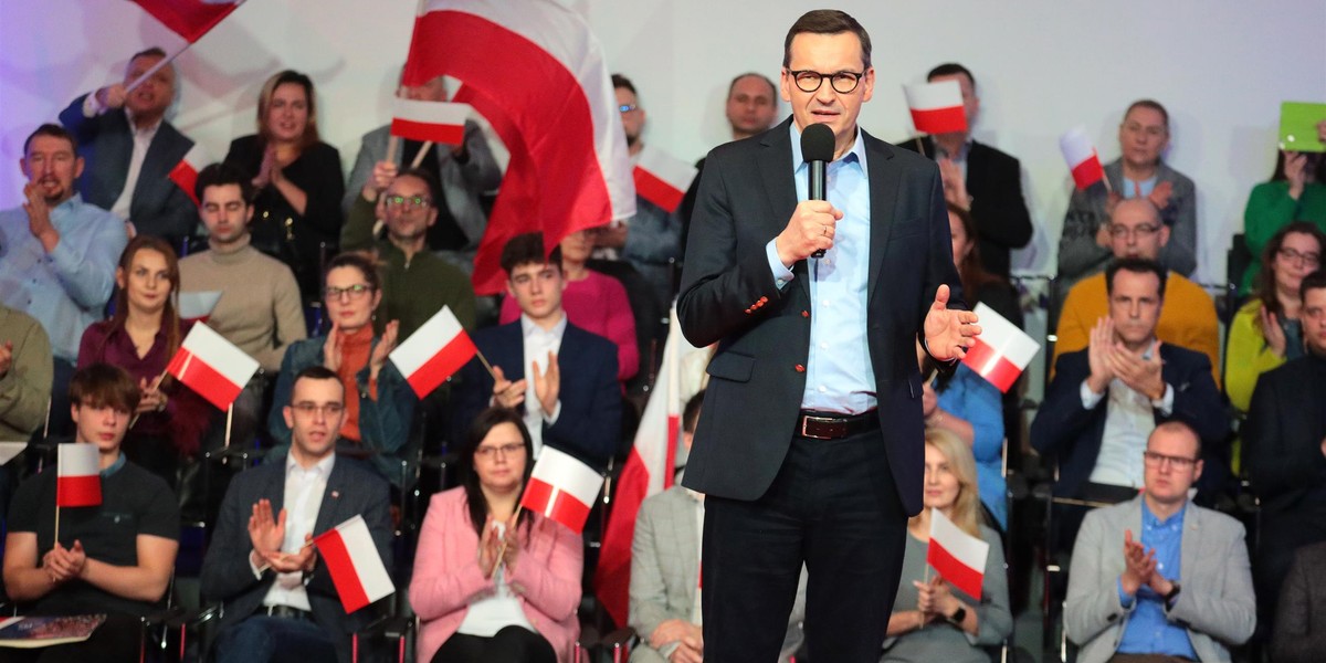 Mateusz Morawiecki na spotkaniu w Łodzi