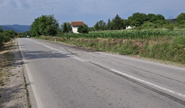 Mesto saobraćajne nesreće kod Malče