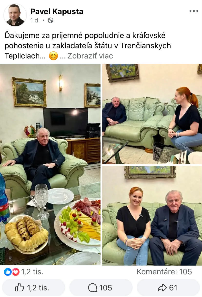 Vladimír Mečiar hostil šéfredaktora Pavla Kapustu vo svojej vile Elektra.