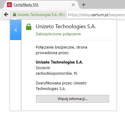 Unizeto to polska firma, która zajmuje się świadczeniem usług certyfikacji