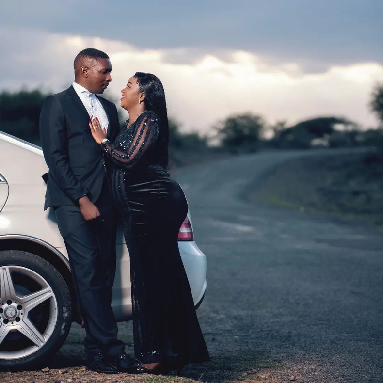 Actress Jackie Matubia and Blessing Lungaho 