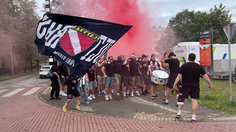 Letonski navijači pre utakmice | Foto: Nemanja Mitrović