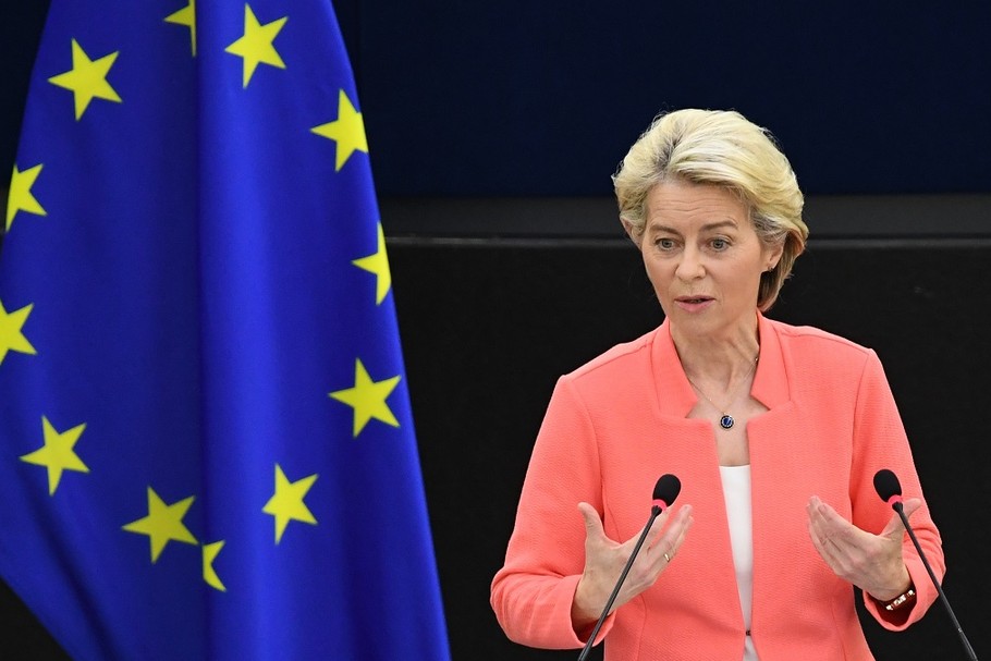 Przewodnicząca Komisji Europejskiej, Ursula von der Leyen, wygłasza doroczne orędzie o stanie Unii