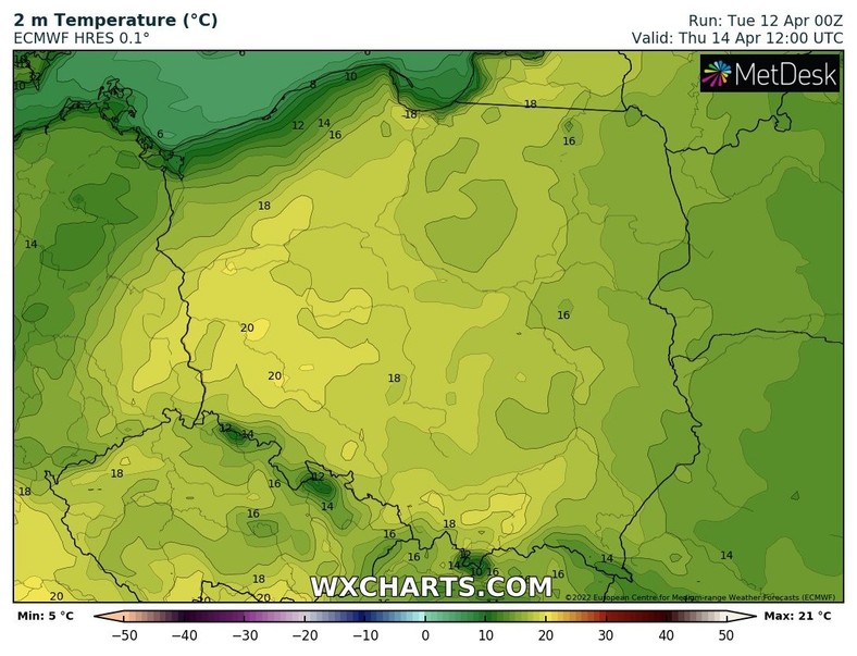 W czwartek temperatura przekroczy 20 st. C