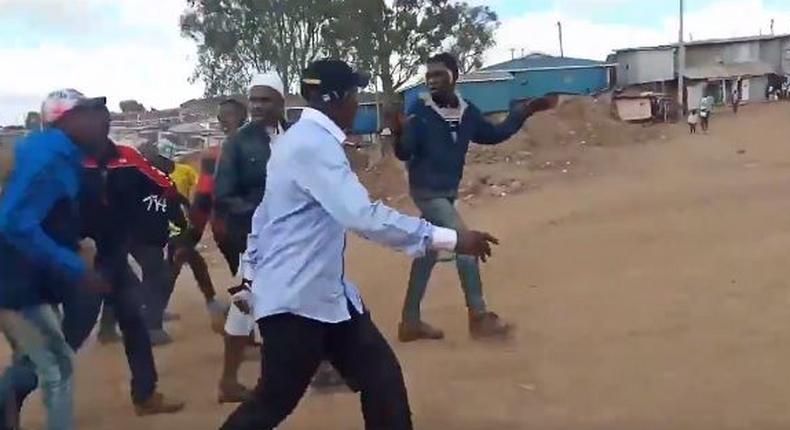 Boni Khalwale given a dog’s beating, forced to run away as Kibra by-election turns violent