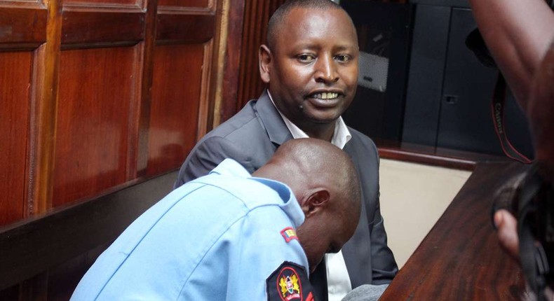 Samburu Governor Moses Kasaine Lenolkulal during his court appearance on Wednesday, his bail was reduced from Sh100 million to Sh10 million