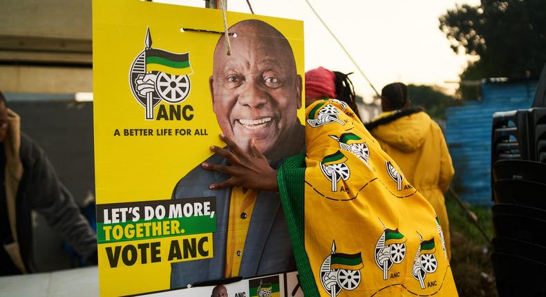 Une affiche de l'ANC