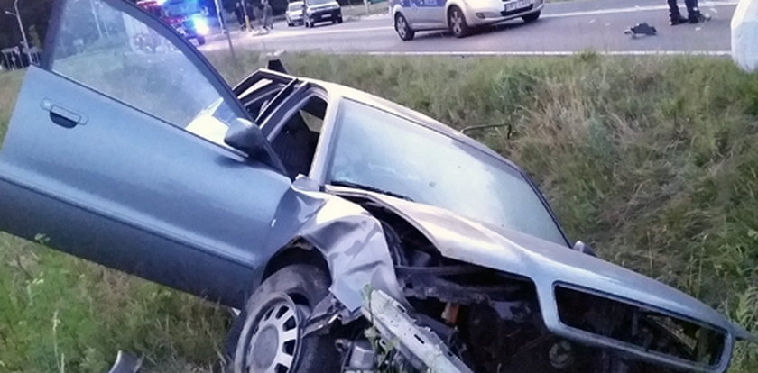 Kompletnie pijany kierowca spowodował wypadek