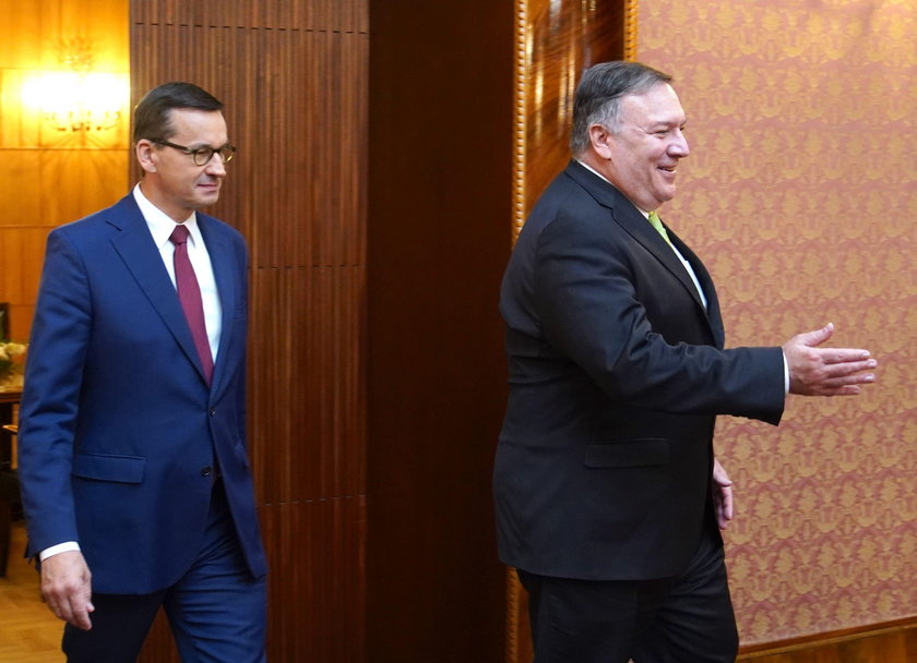 Mateusz Morawiecki i Michael Pompeo